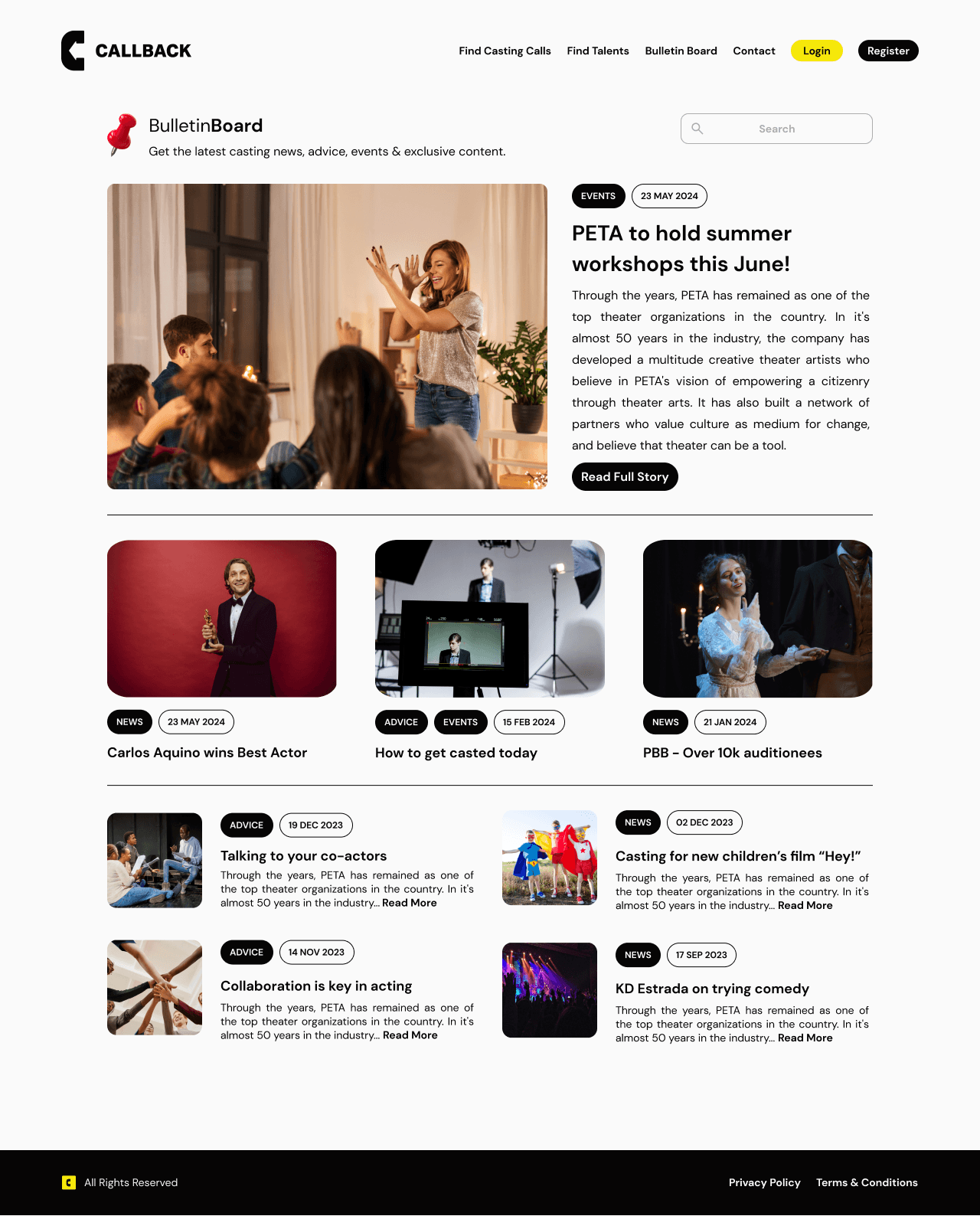 Callback web prototype