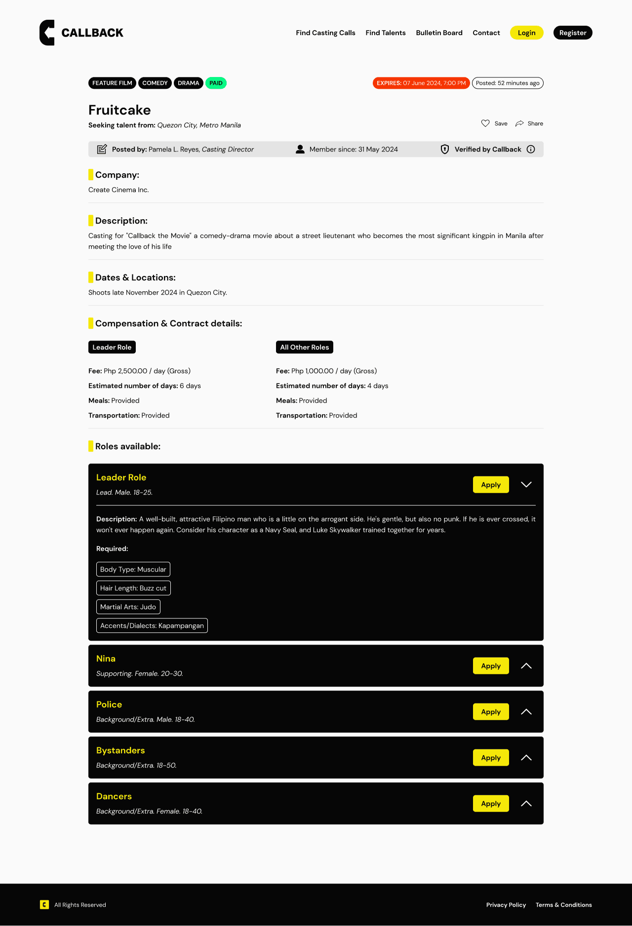 Callback web prototype