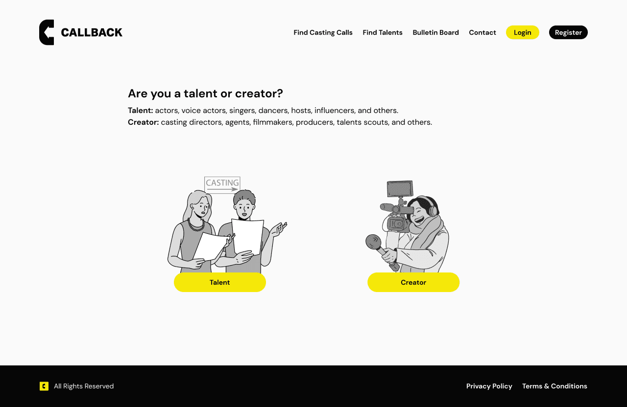 Callback web prototype